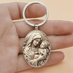 Retro Virgin Mary Keychain