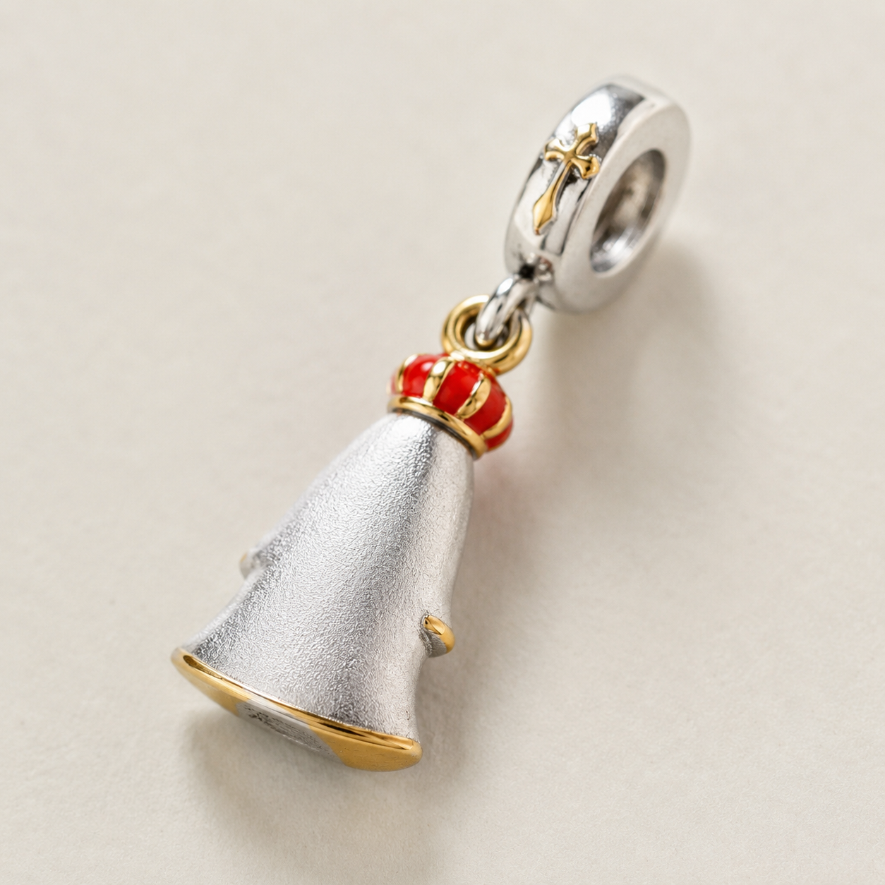 Our Lady of Fatima Messenger of Peace Charm — 925 Silver
