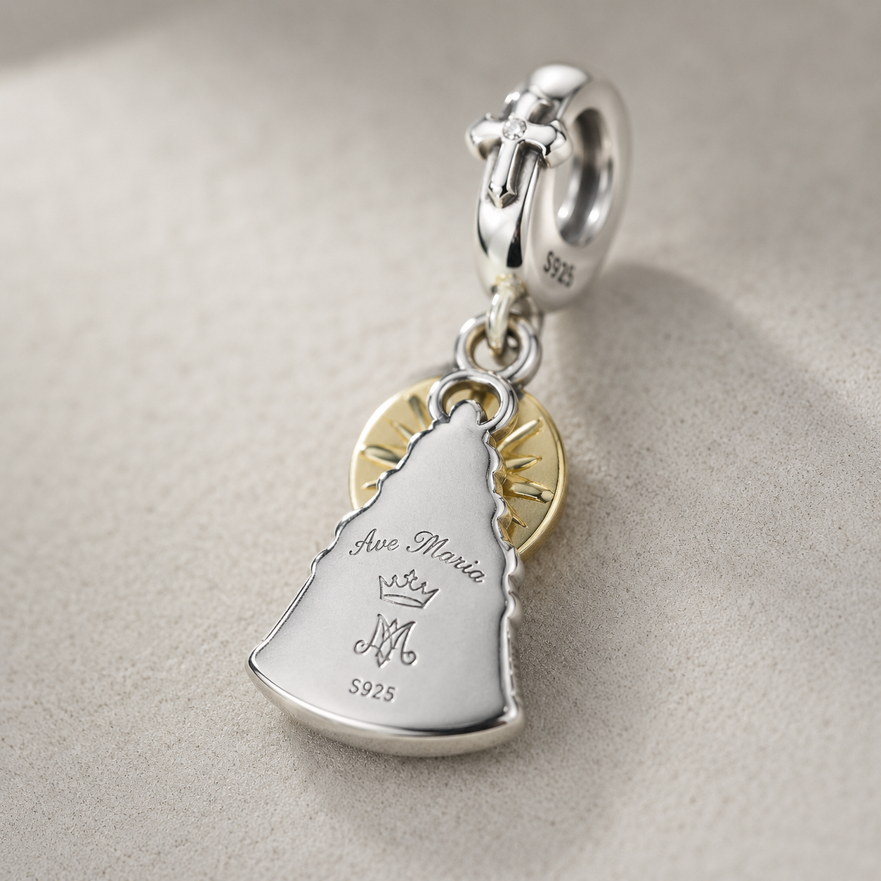 Our Lady Aparecida Charm — 925 Silver