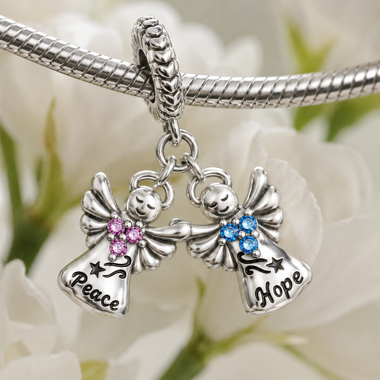 Two Blessings Charm 925 Silver