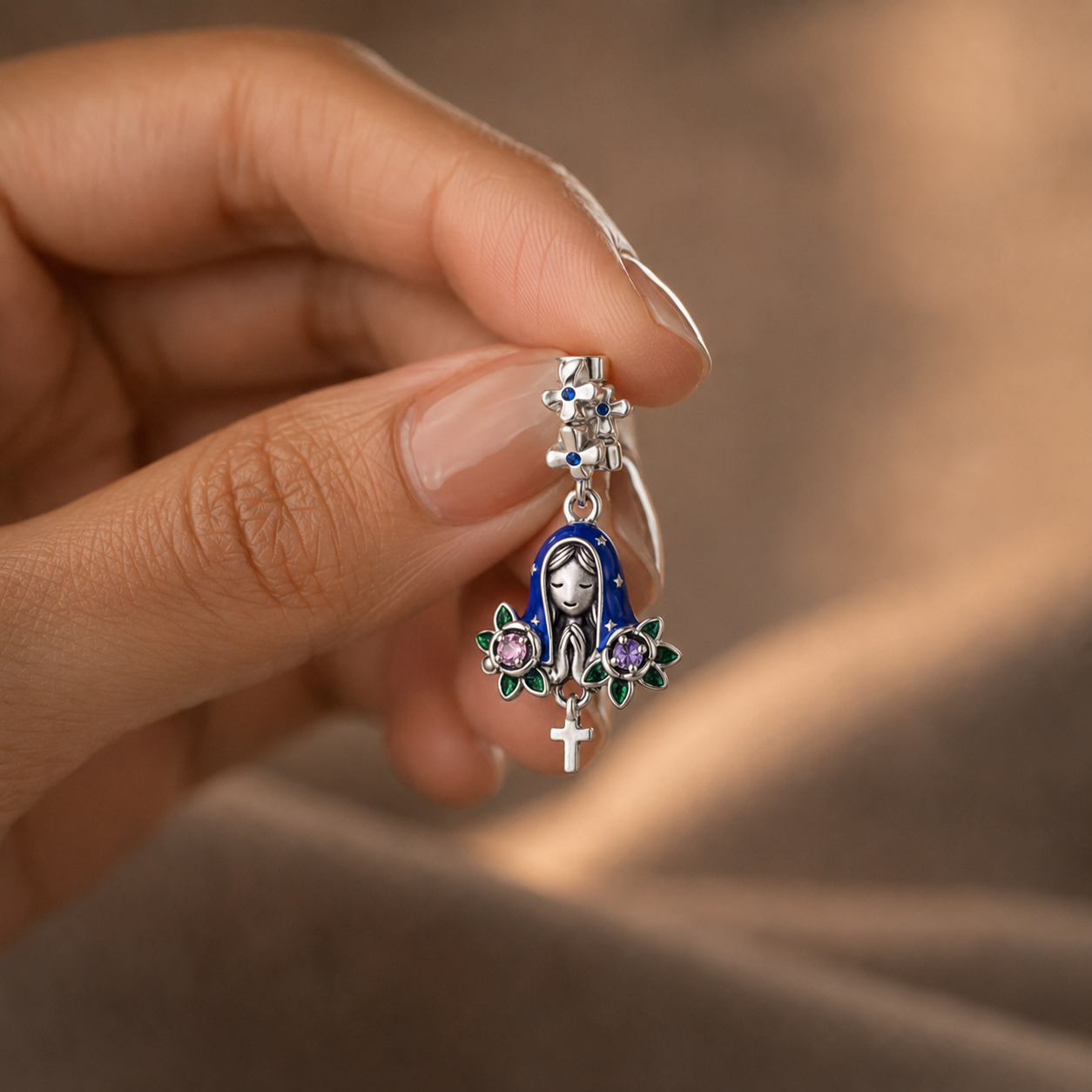 Roses of Our Lady Charm — 925 Silver