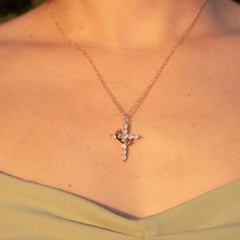 Cross & Crown Necklace – Elegance and Purpose