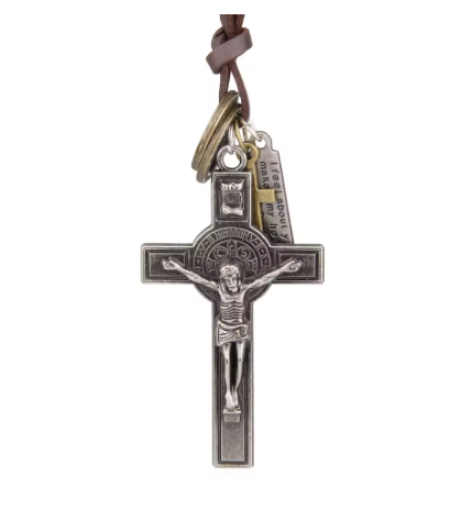 Retro Car Cross – Leather Faith Pendant