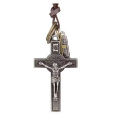 Retro Car Cross – Leather Faith Pendant