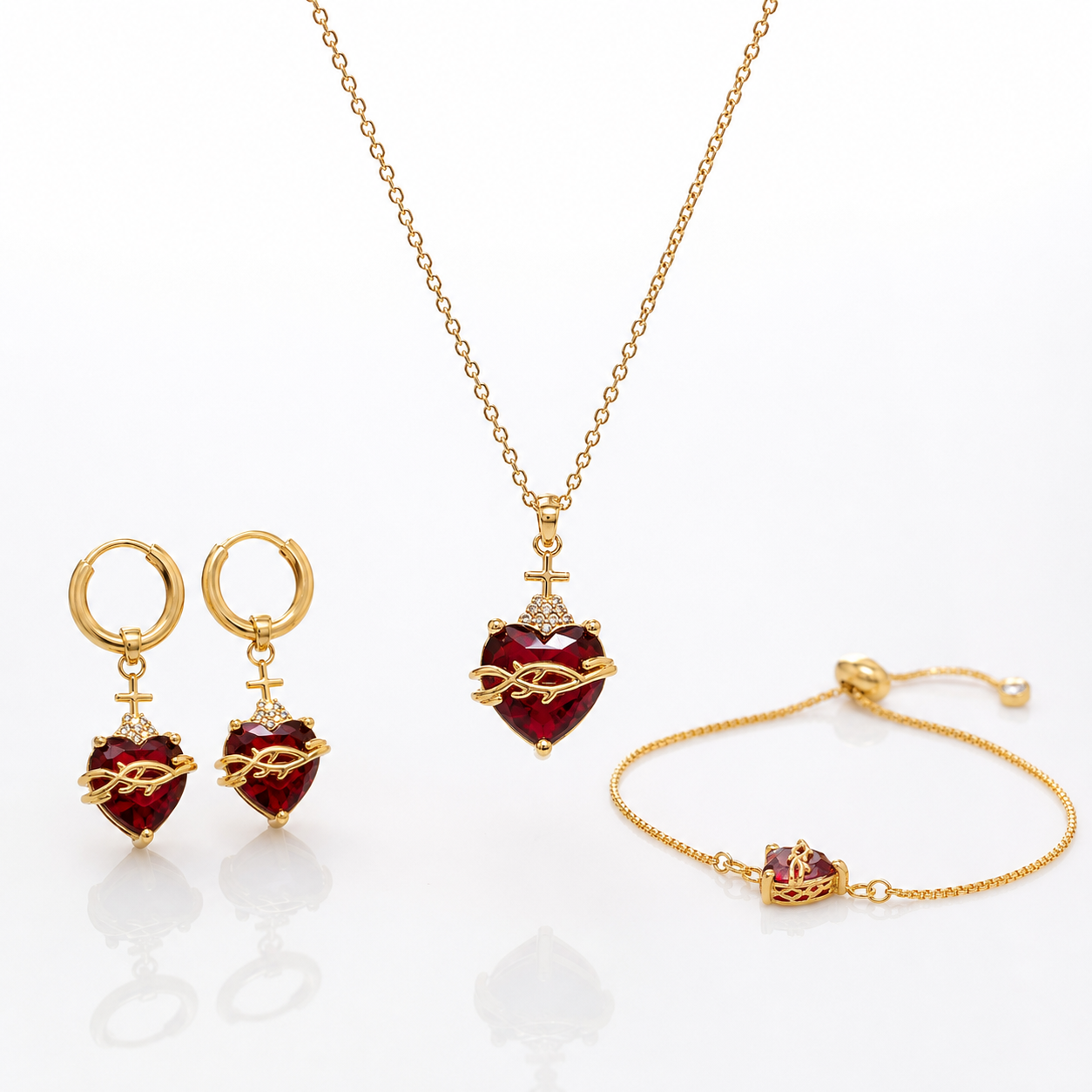 All My Heart Sacred Heart jewelry set