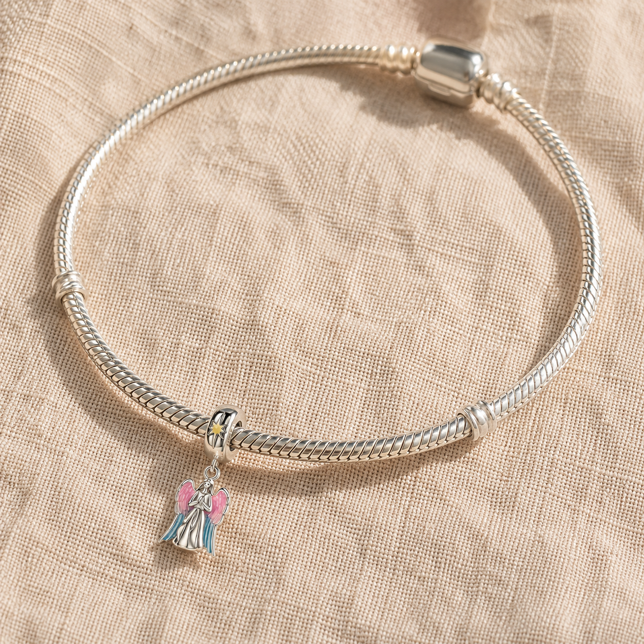 Angel of Intercession Charm 925 Silver