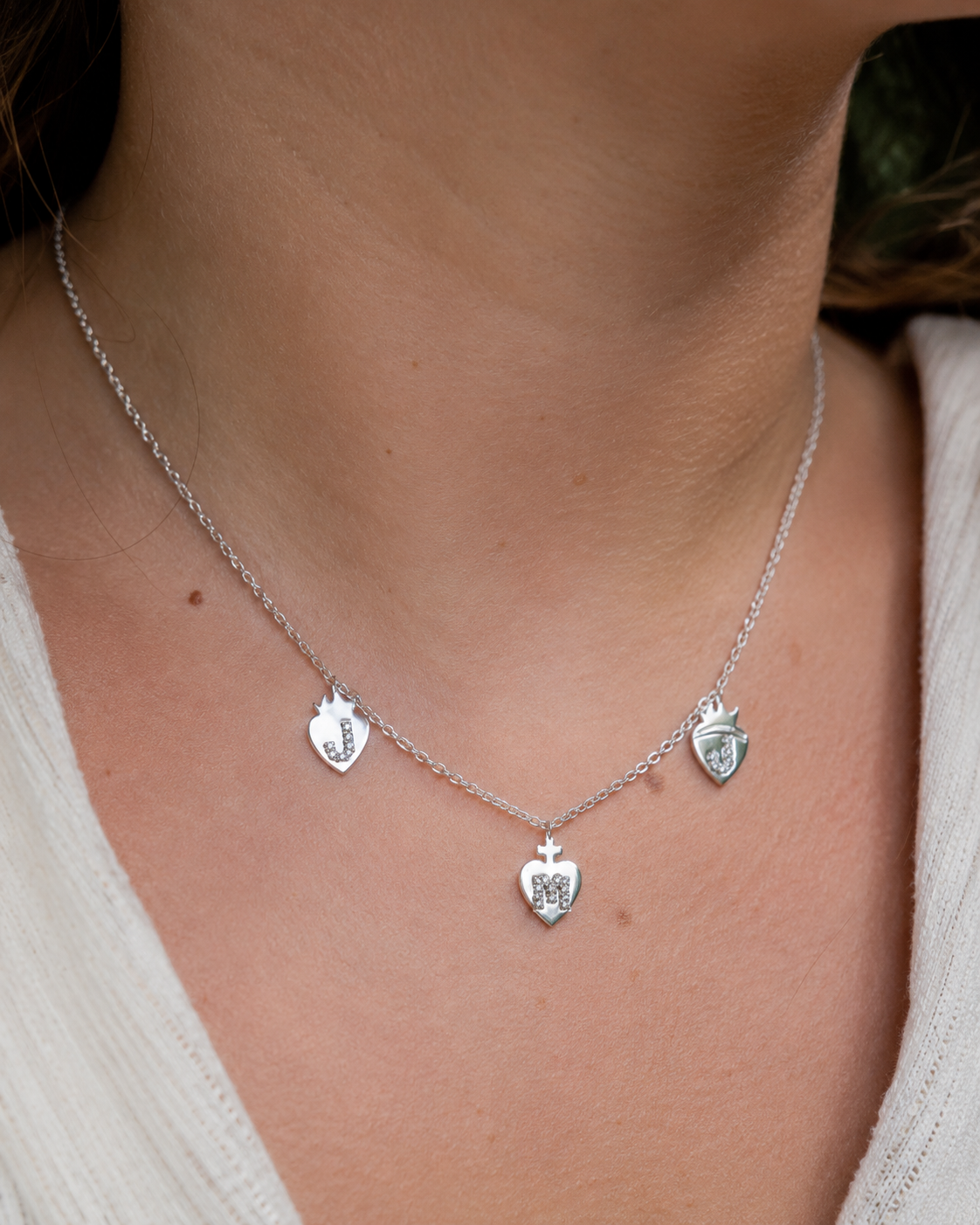 Three Hearts JMJ Necklace