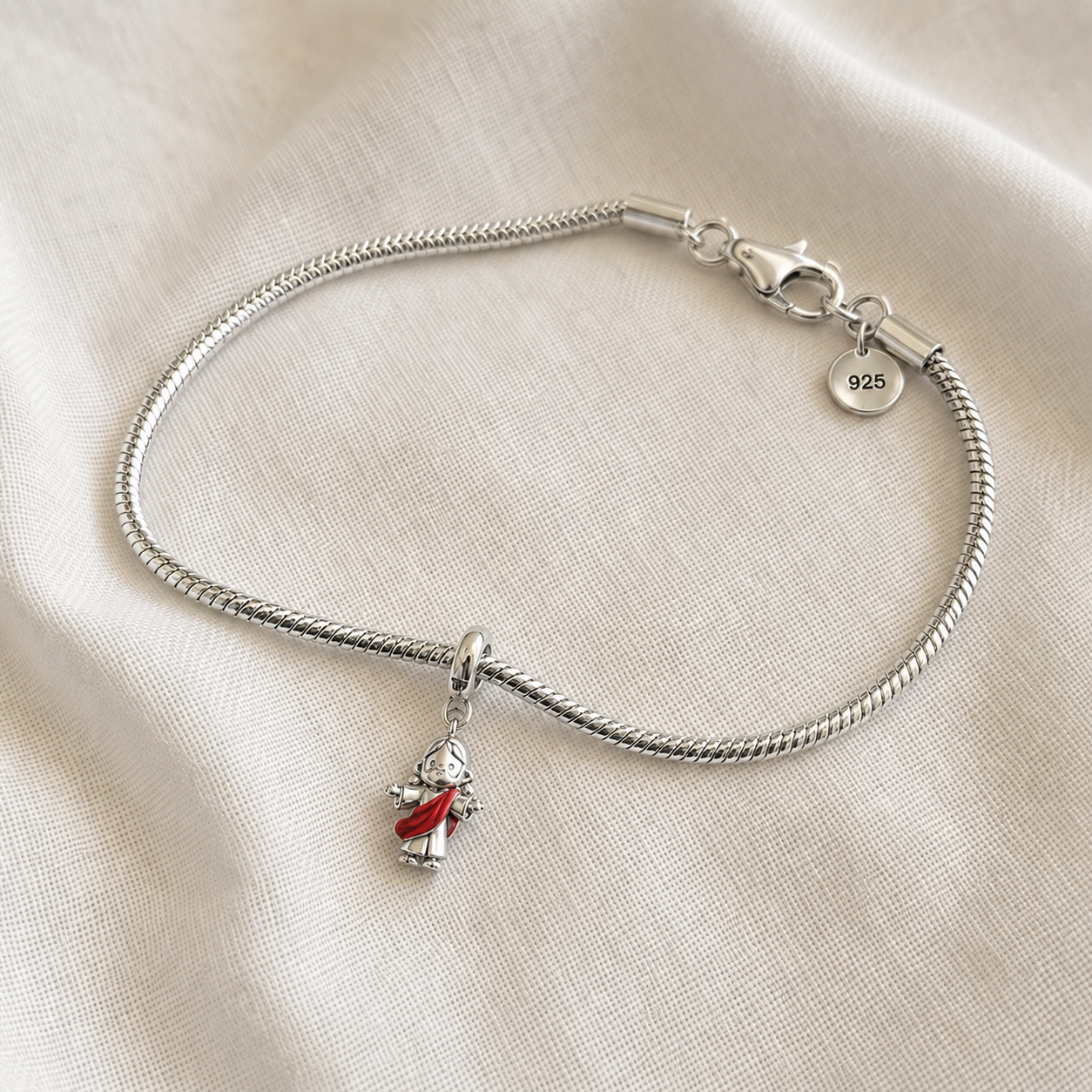 Risen Christ King Charm — 925 Silver