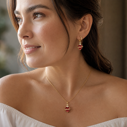 All My Heart Sacred Heart jewelry set