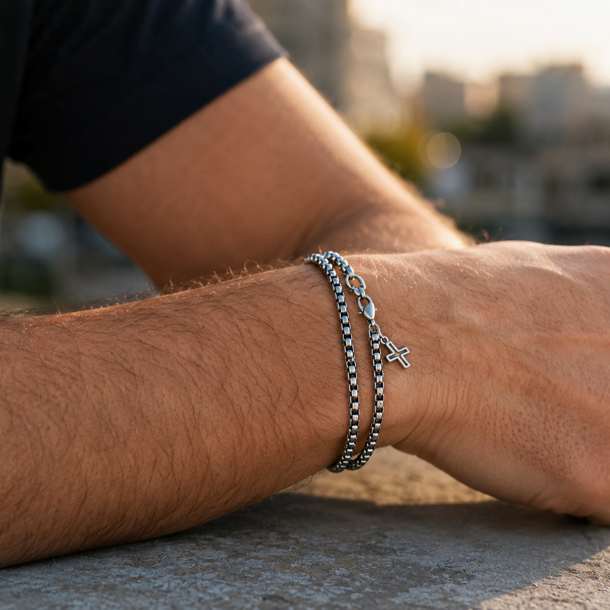 Iron Faith Cross Bracelet