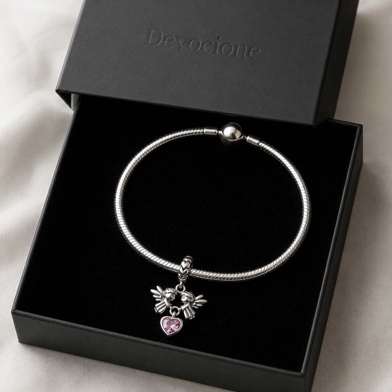 Meeting of Angels Charm 925 Silver