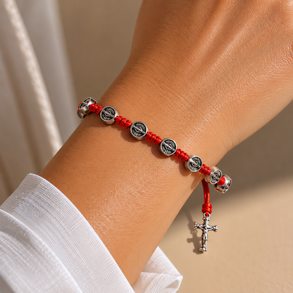 Scarlet Protection Saint Benedict Bracelet