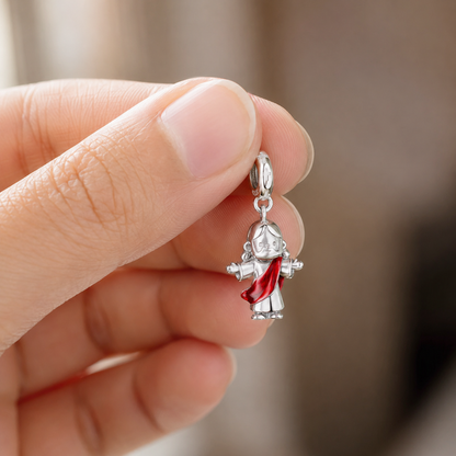 Risen Christ King Charm — 925 Silver