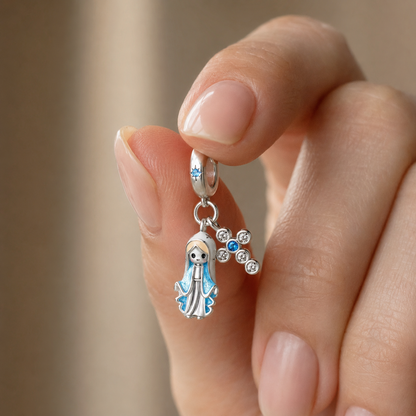 Our Lady of Graces Charm — 925 Silver
