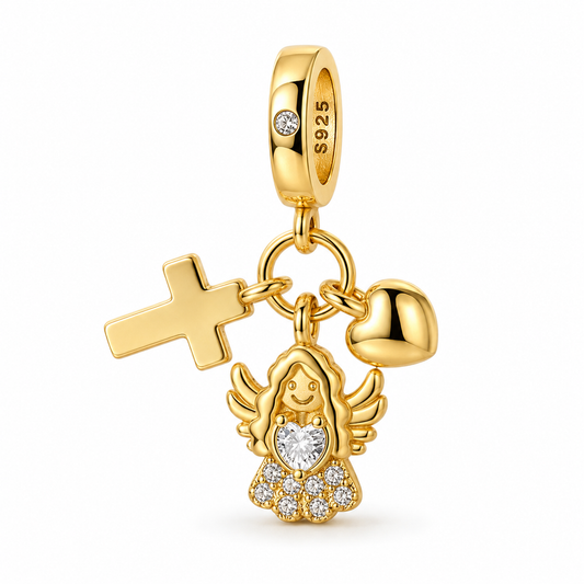 Angel of the Promise Charm 18k Gold Plated