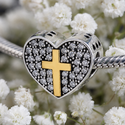 Consecrated Heart Charm 925 Silver