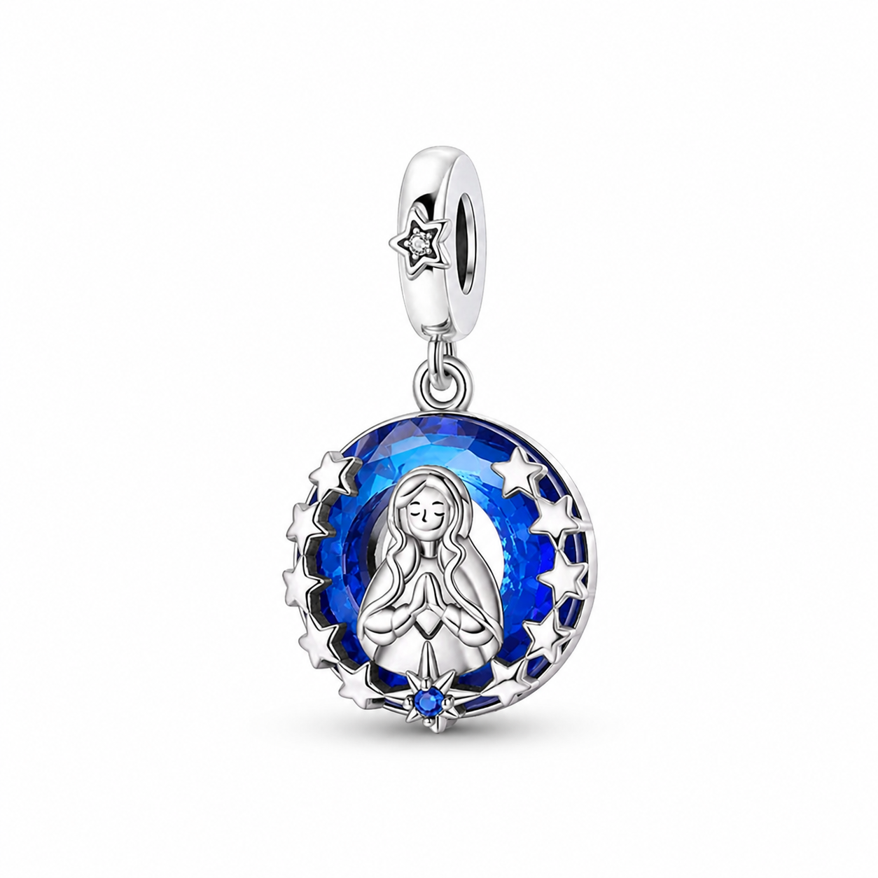 Our Lady of the Celestial Circle Charm 925 Silver