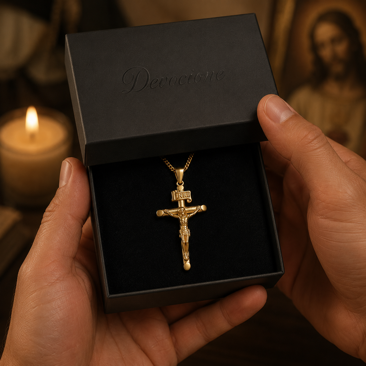 Honor and Faith Crucifix Necklace