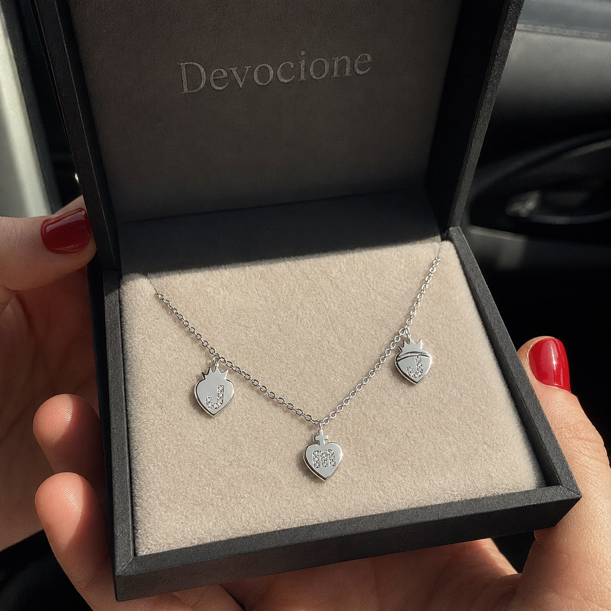 Three Hearts JMJ Necklace