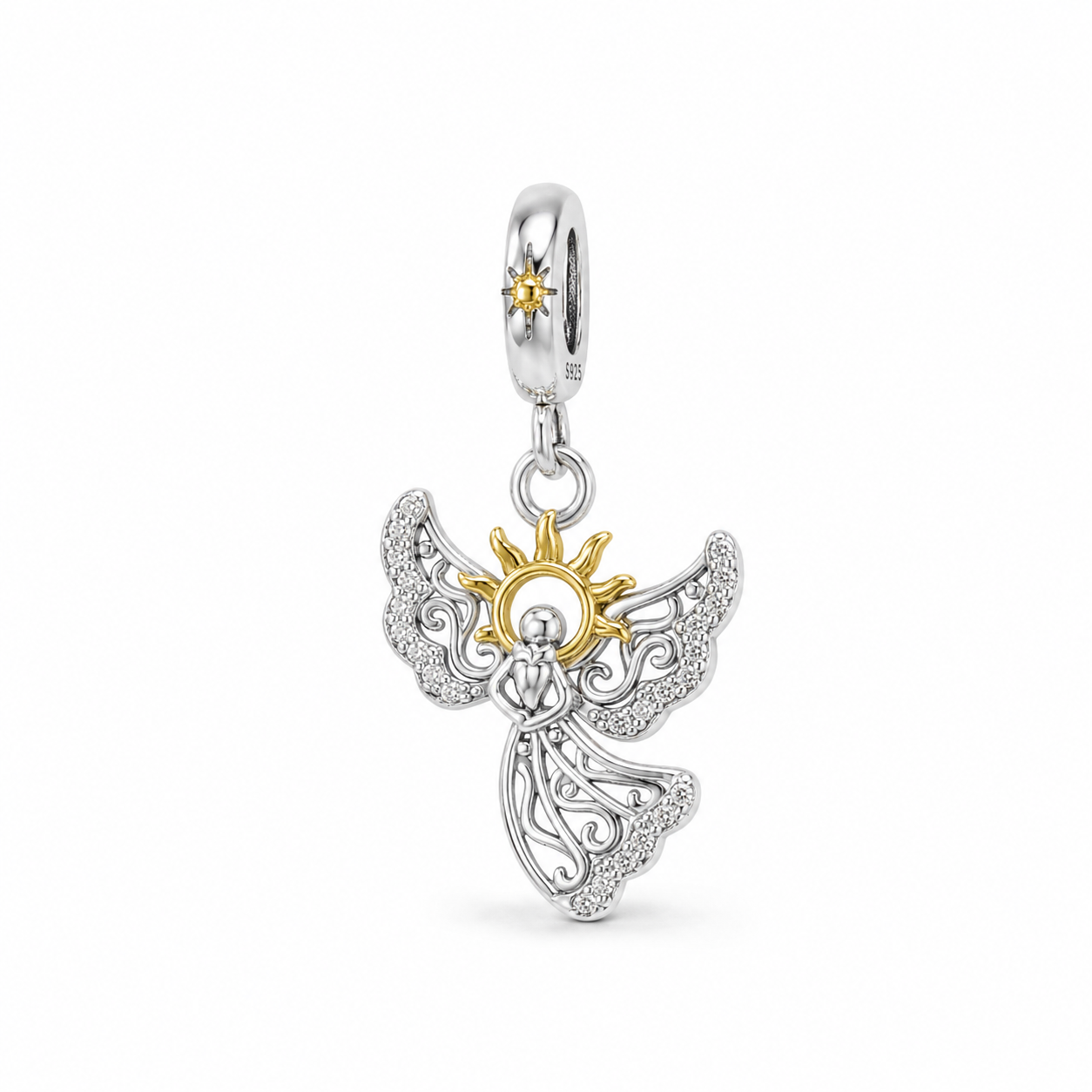 Angel of the Sun Charm 925 Silver