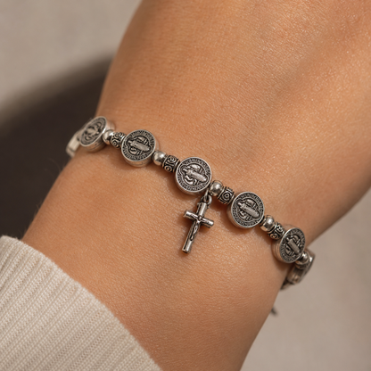 Saint Benedict Shield Bracelet