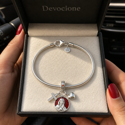 Jesus, Source of Love Charm 925 Silver