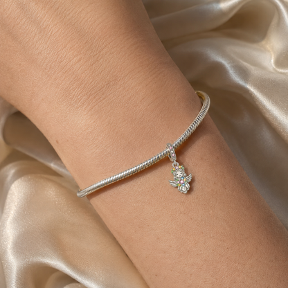 Angel of Flowers Charm 925 Silver