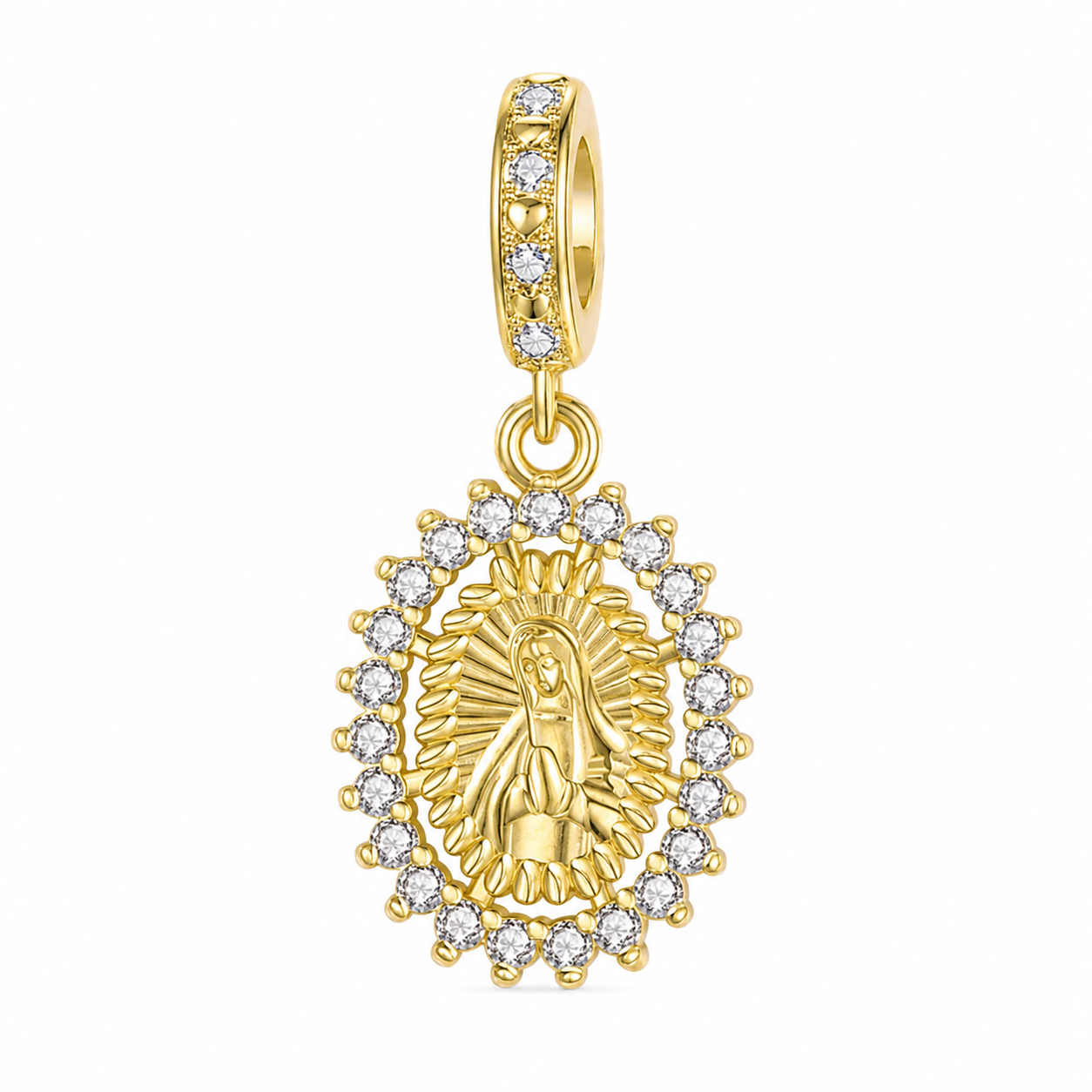 Miracle of Guadalupe Charm 18k Gold Plated