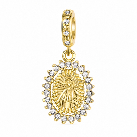 Miracle of Guadalupe Charm 18k Gold Plated