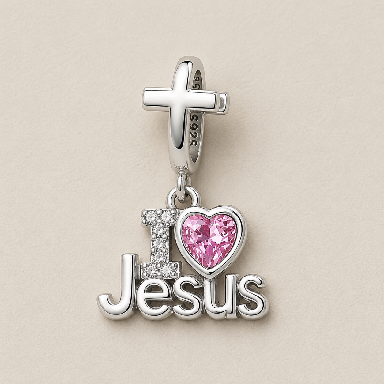 Love for Jesus Charm 925 Silver