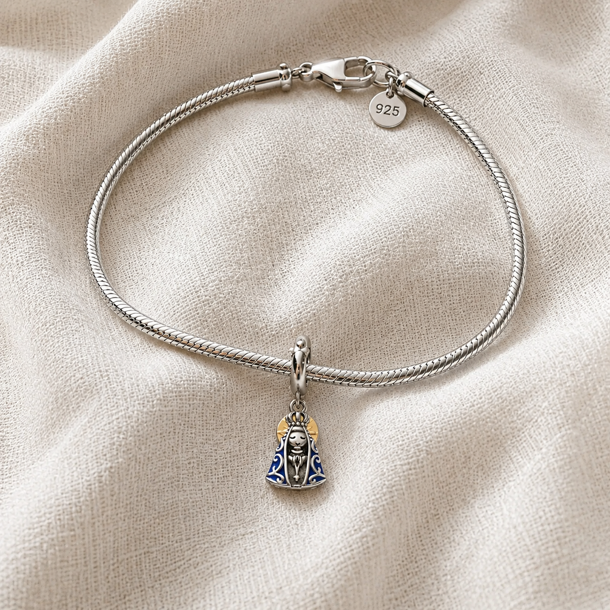 Our Lady Aparecida Charm — 925 Silver