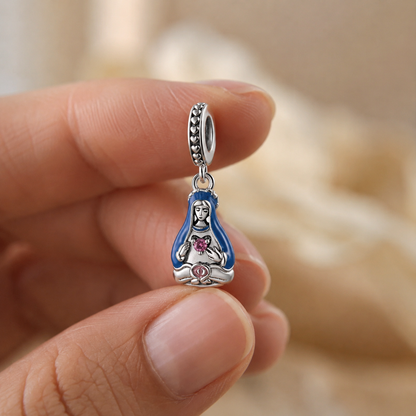 Immaculate Heart of Mary Charm — 925 Silver