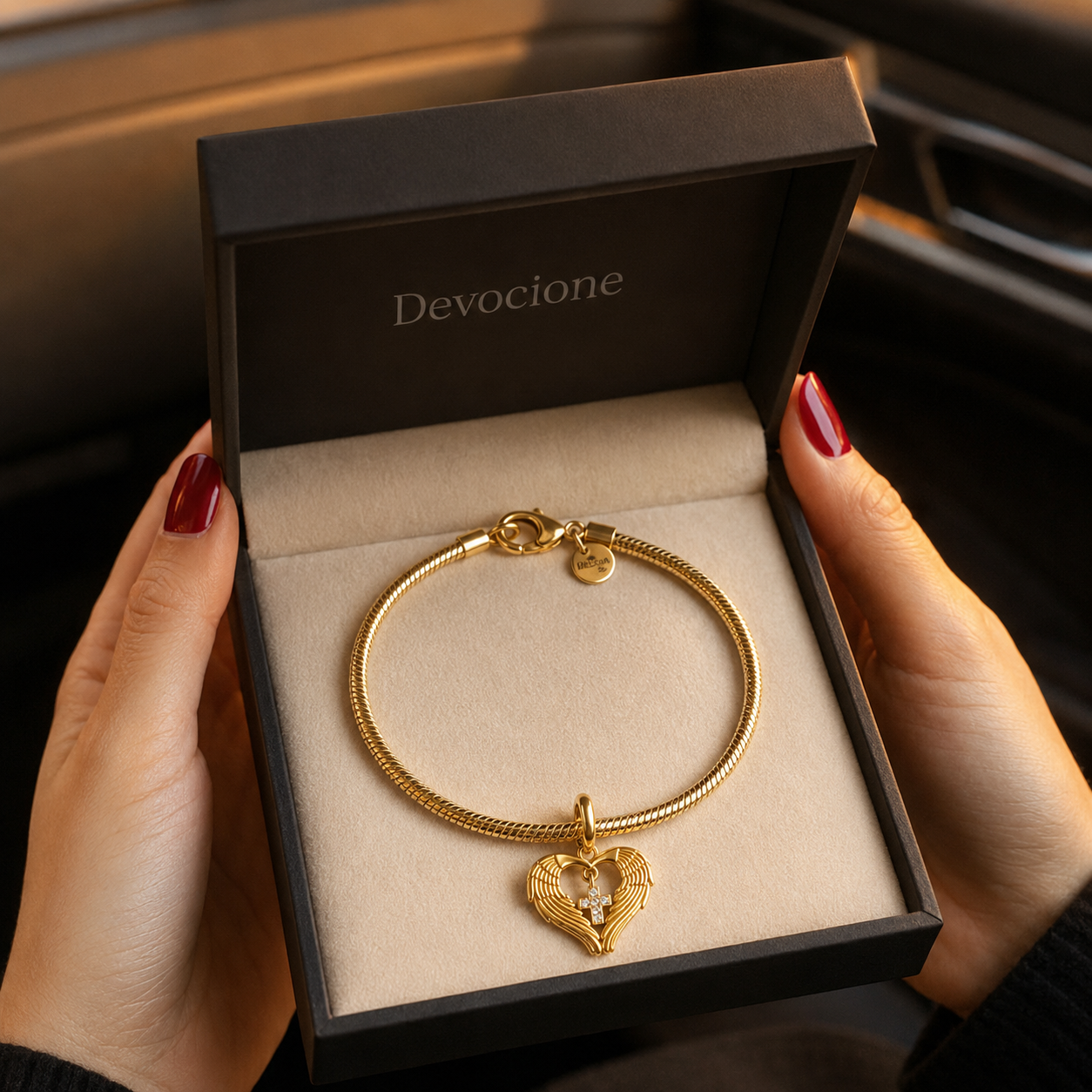 Angel Wings Charm 18k Gold Plated