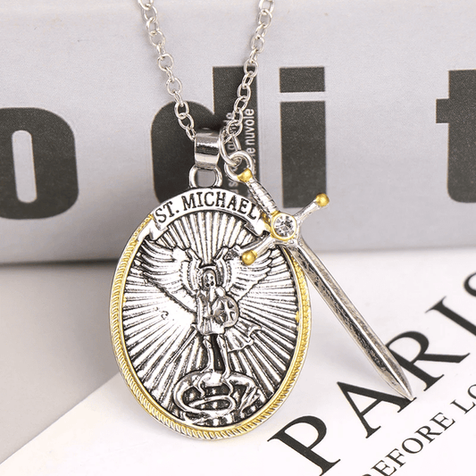 Saint Michael the Archangel Necklace — Celestial Protector