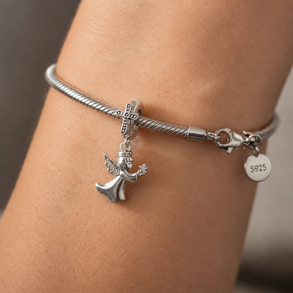 Angel with Star Charm 925 Silver
