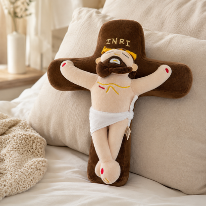Crucified Christ Plush Cushion INRI Cross