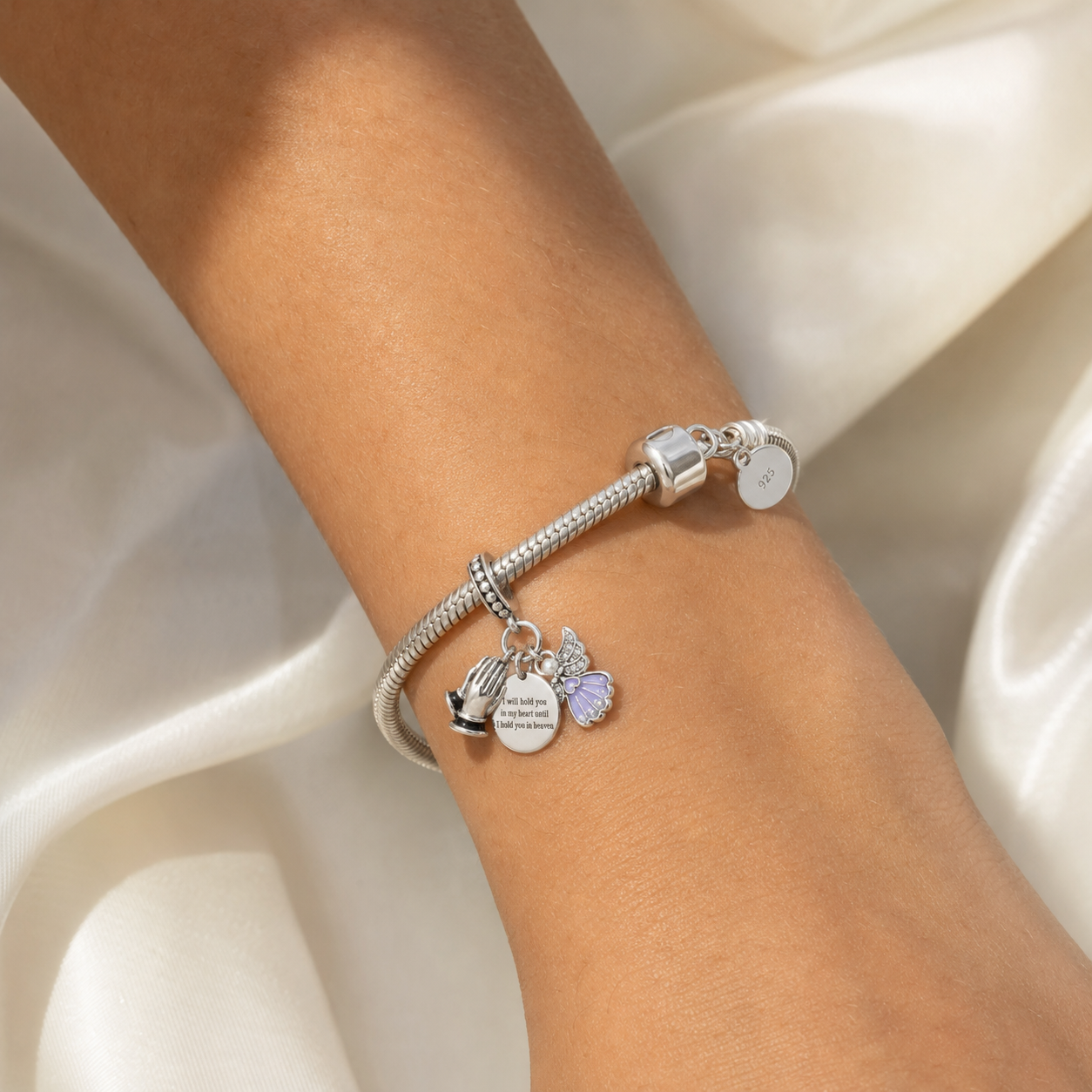 Until I Hold You in Heaven Charm 925 Silver