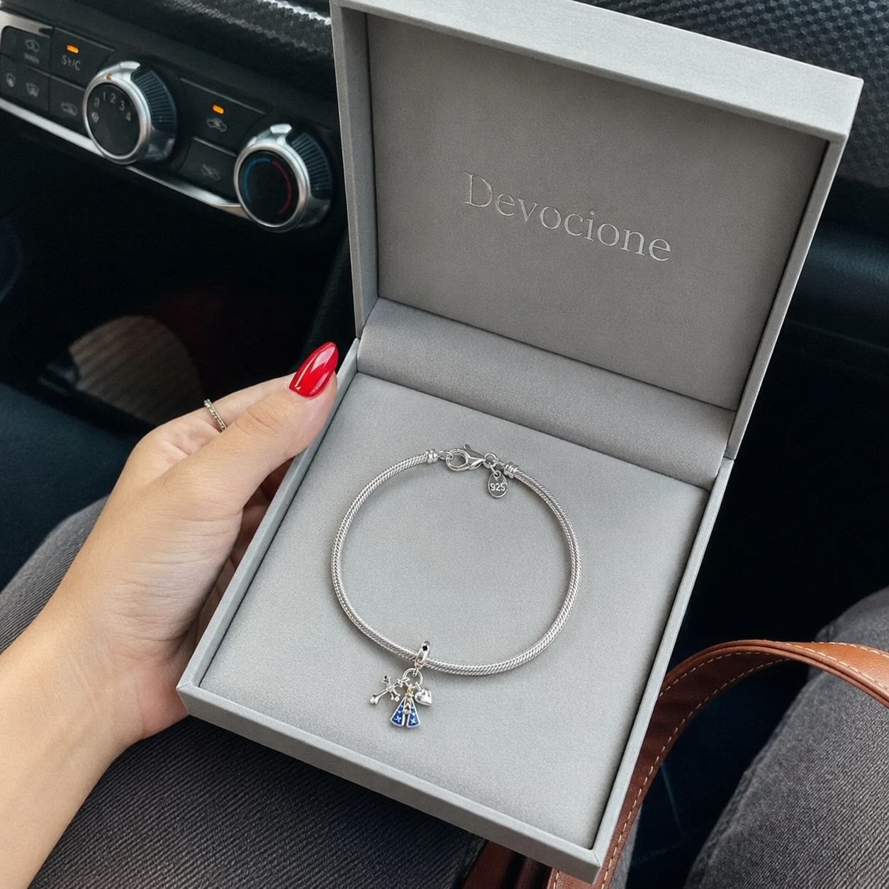 Blue Sky Mother Charm — 925 Silver