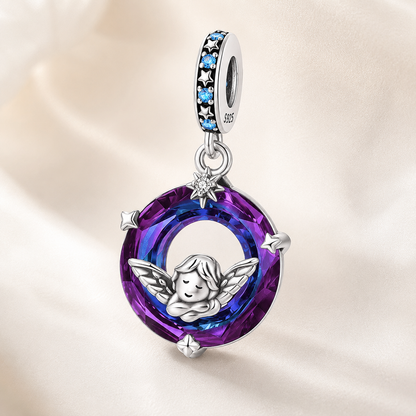 Celestial Star Cherub Charm 925 Silver