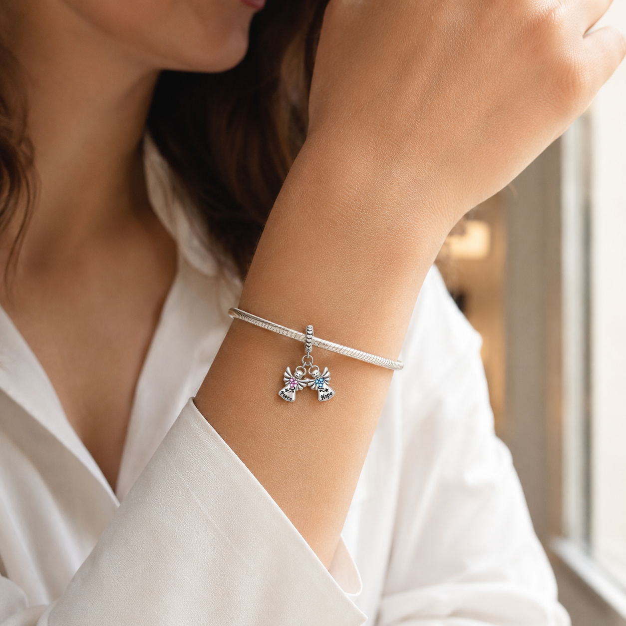 Two Blessings Charm 925 Silver