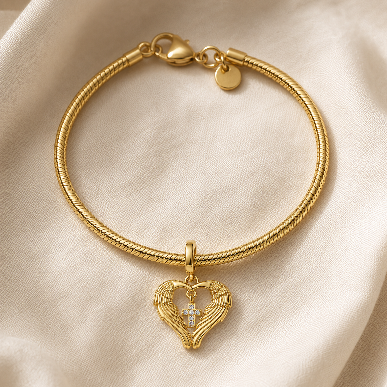 Angel Wings Charm 18k Gold Plated