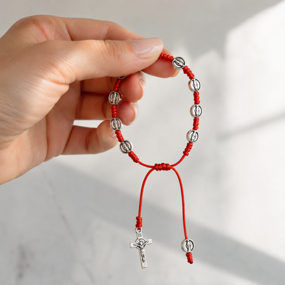 Scarlet Protection Saint Benedict Bracelet