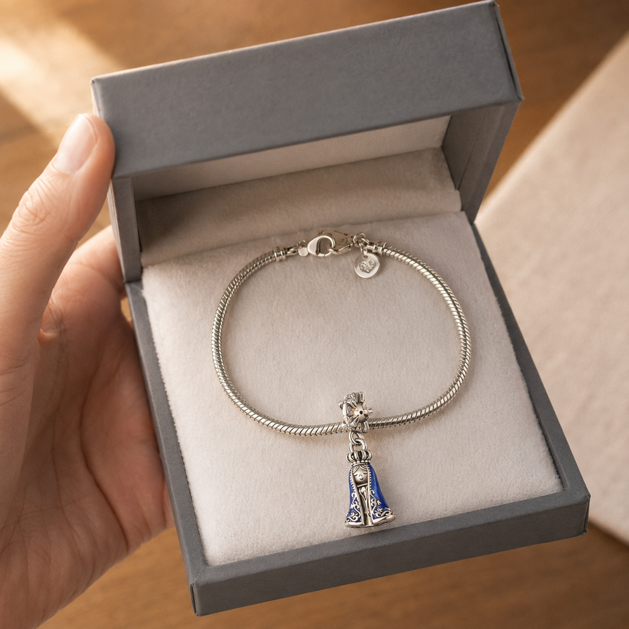 Queen of the Sapphire Mantle Charm — 925 Silver
