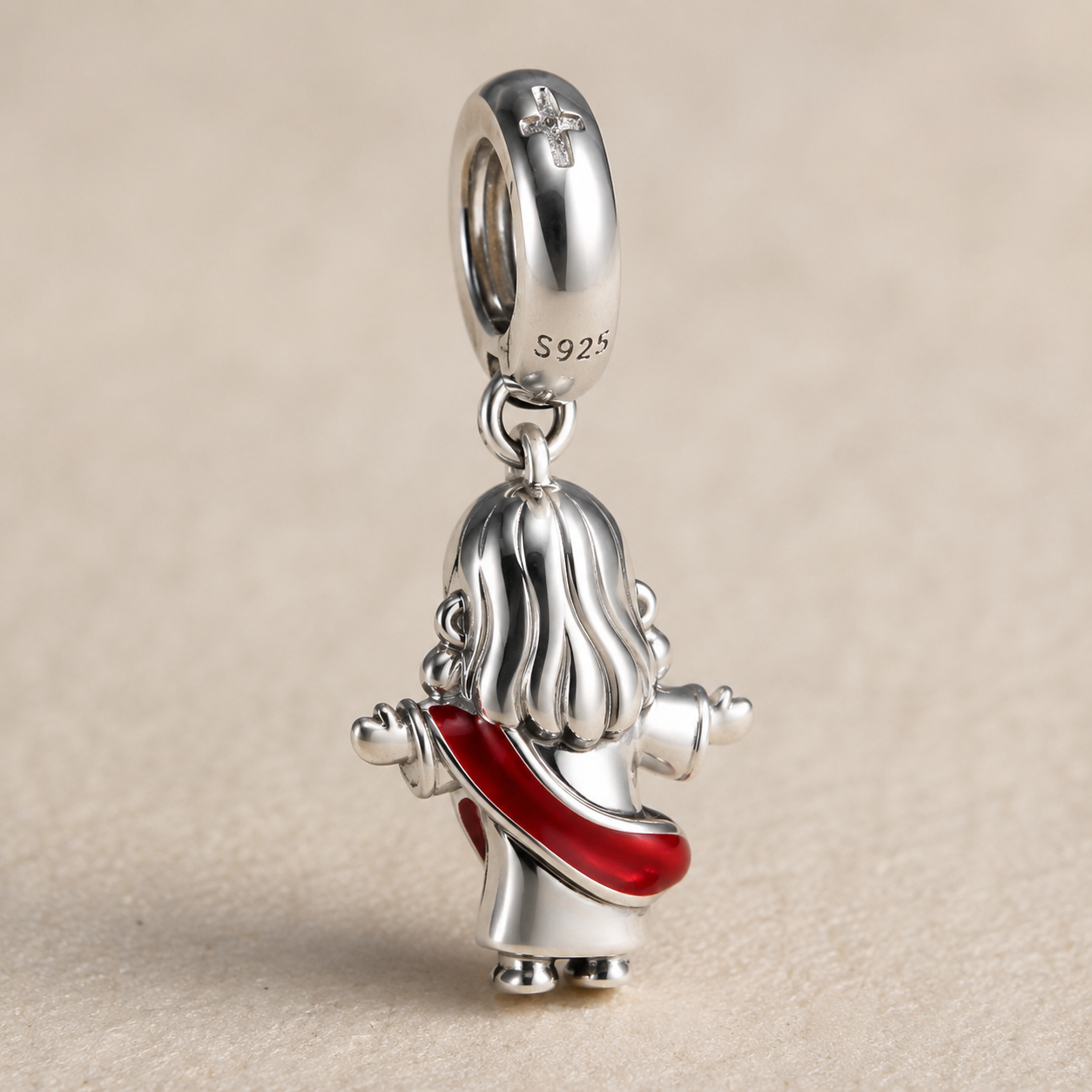 Risen Christ King Charm — 925 Silver