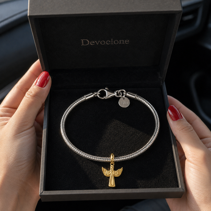 Wings of Jesus Charm 18k Gold Plated