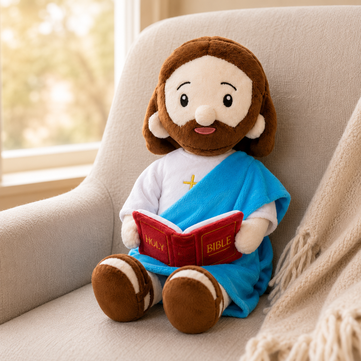 Jesus with the Bible Plush Doll