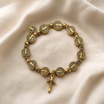 Saint Benedict Shield Bracelet