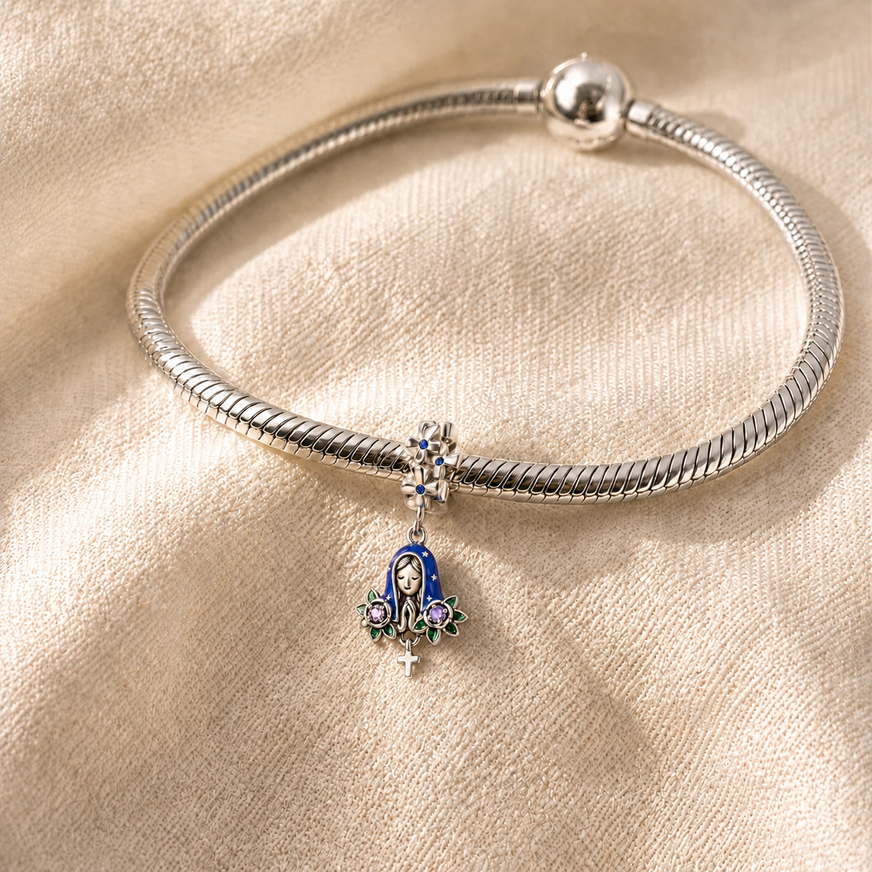 Roses of Our Lady Charm — 925 Silver