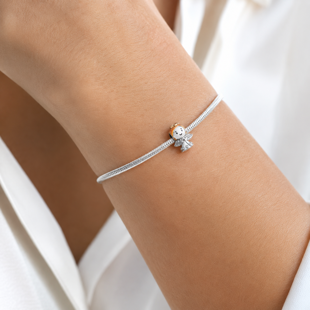 Little Guardian Angel Charm 925 Silver