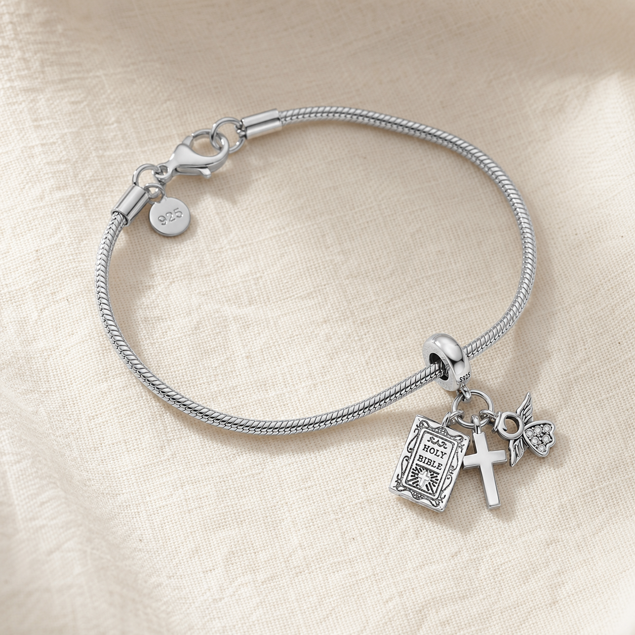 Holy Bible Charm 925 Silver